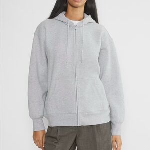 Aritzia TNA cozy fleece boyfriend zip up hoodie